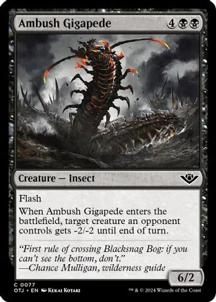 Near Mint-Ambush Gigapede-(OTJ)-NonFoil